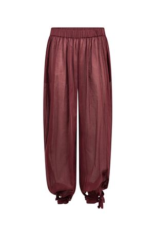 Pantalone ampio in cotone bordeaux THE ANDAMANE | TM190455ATNC108ROUGENOIR